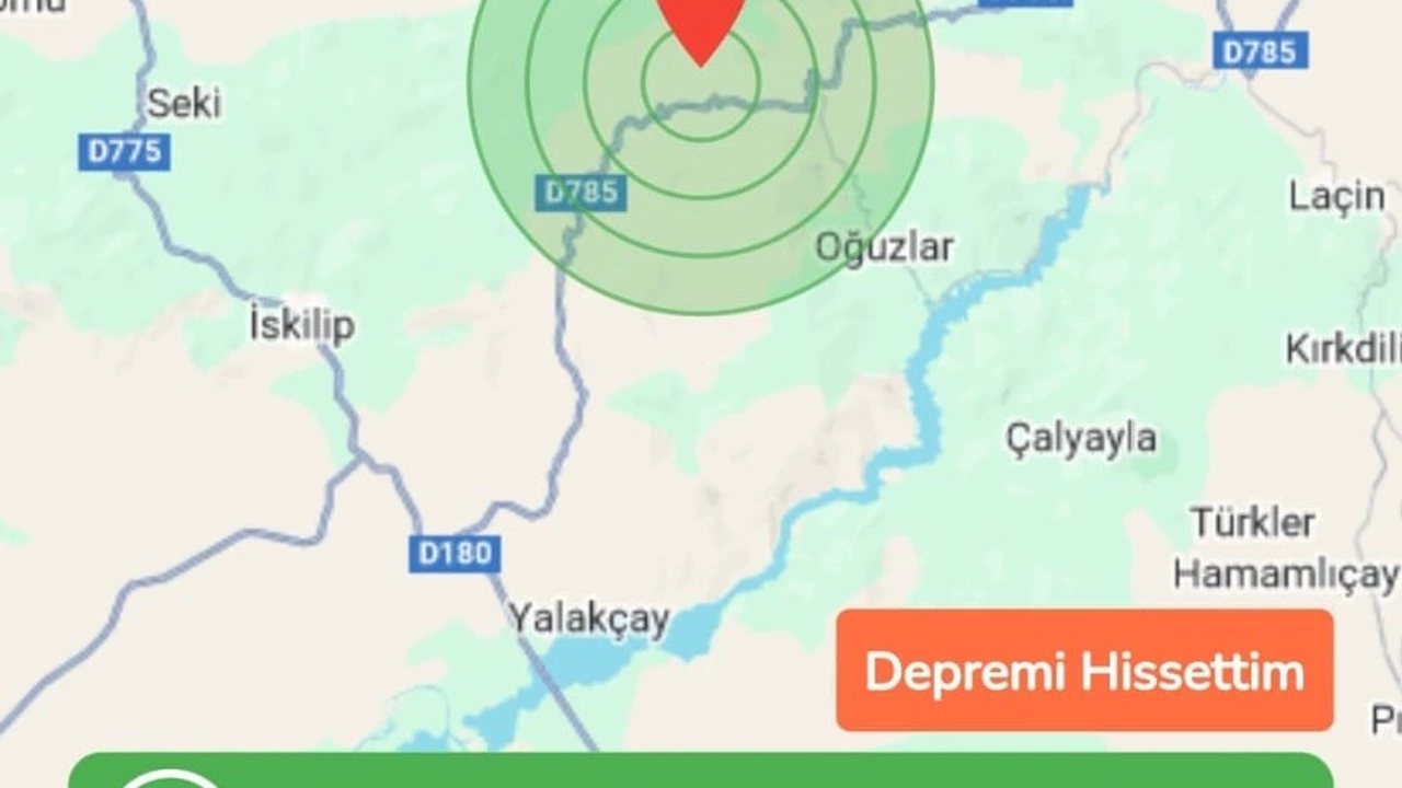 Son dakika Osmancık’ta deprem